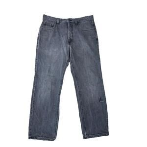 Ermenegildo Zegna Jeans Mens 34x28 Gray Straight Leg Distressed Italy Denim